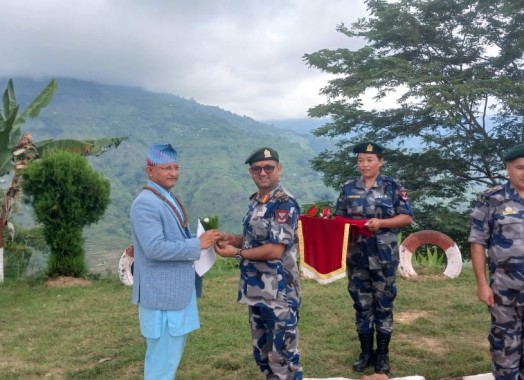 प्रमुख जिल्ला अधिकारी श्री राजन पौडेल ज्यूबाट सशस्त्र प्रहरी बल नेपाल नं. ५ गुल्म हे.क्‍वा., टक्सार, भोजपुरको अनुगमन निरिक्षण । मिति:- २०८३/०३/२४ बुधबार